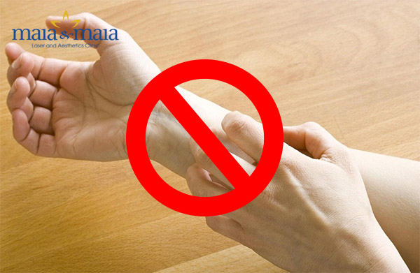 Không gãi ngứa để tránh gây tổn thương da Không gãi ngứa để tránh gây tổn thương da
