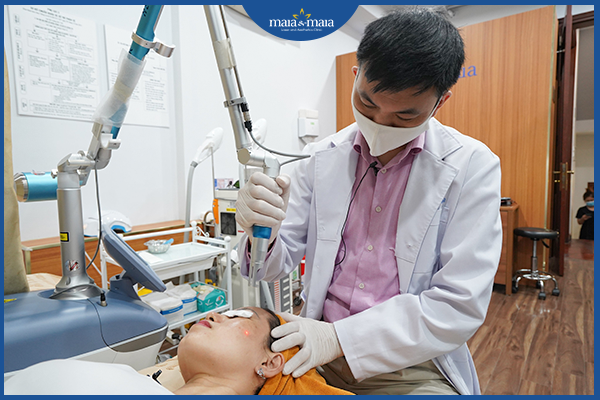 Sử dụng laser trong hỗ trợ điều trị nám tại phòng khám Maia