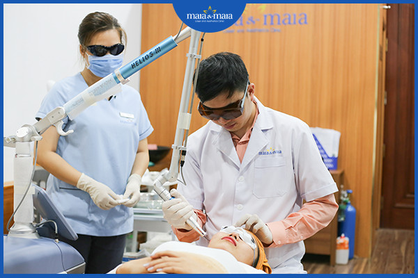 Laser thường được sử dụng để cải thiện tình trạng giãn mao mạch do trứng cá đỏ